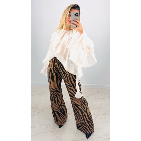 PANTALON ZEBRA CAMEL