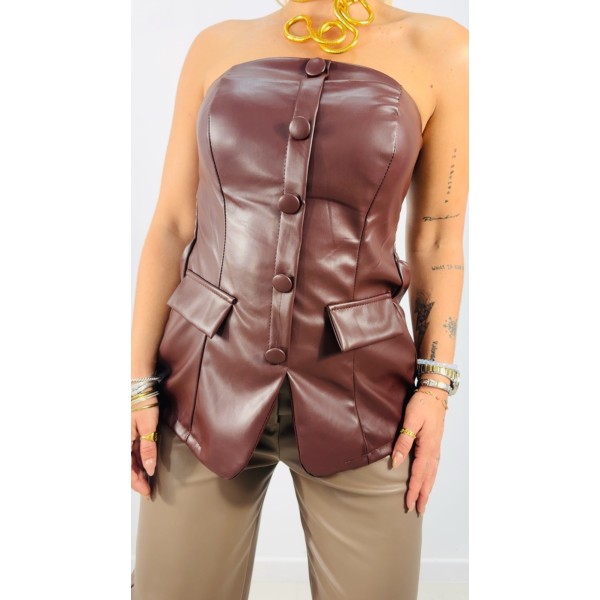 TOP POLIPIEL BROWN
