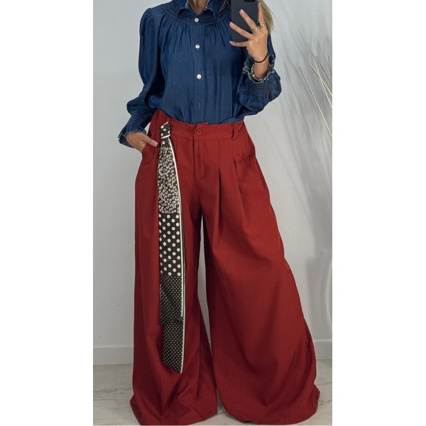 PANTALON PALAZZO TEJA