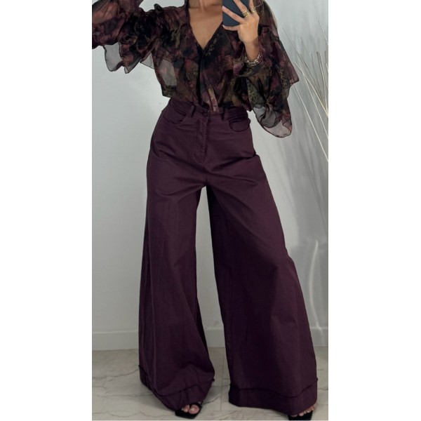 PANTALON LEVA BERENJENA