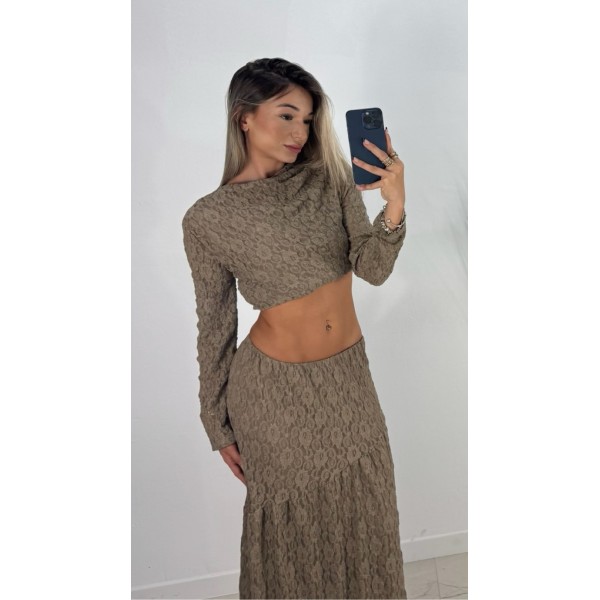 JERSEY ENCAJE CUEL BEIGE