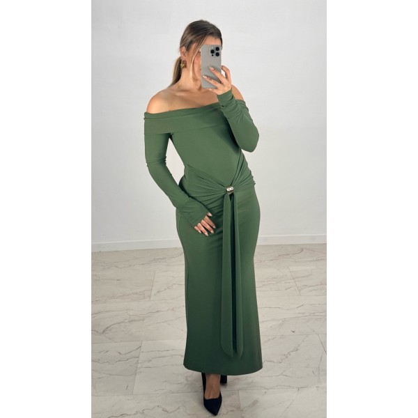 VESTIDO PUNT PIQUE VERDE