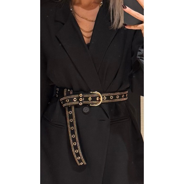 CINTURON TACHAS NEGRO