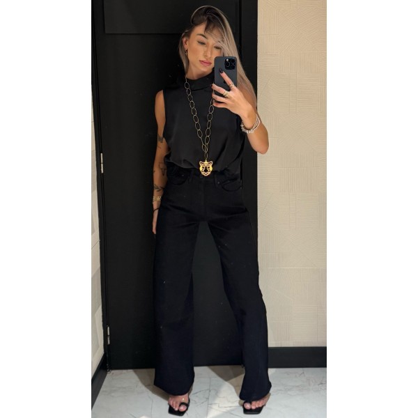 DENIM NEGRO WIDE LEG