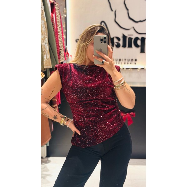 BLUSA HOMBRERA BURDEO