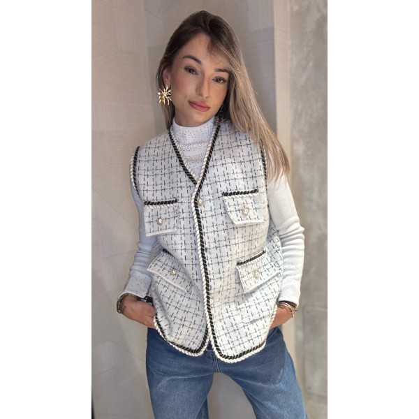 CHALECO MONACO BLANC