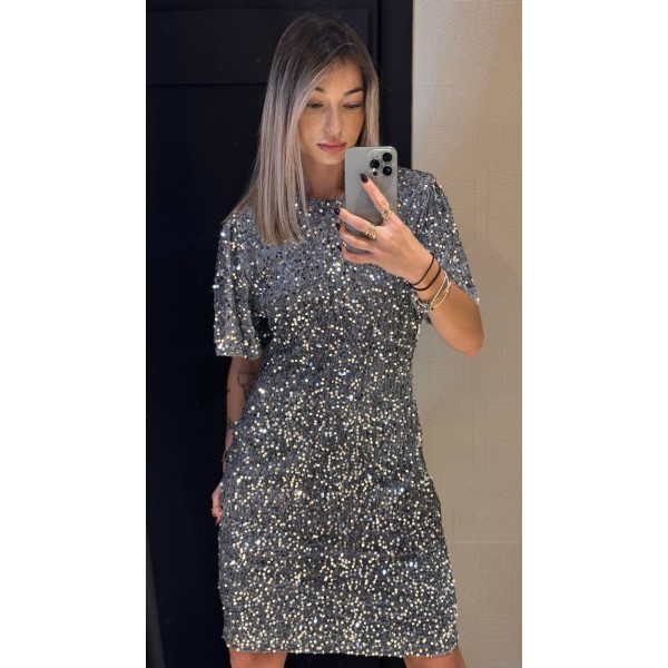 VESTIDO BRILLI PLATA