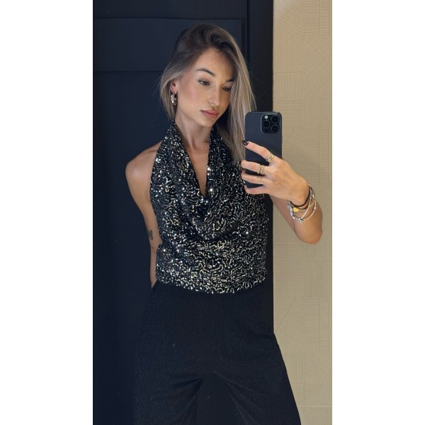 TOP LENTEJUELA PLATA