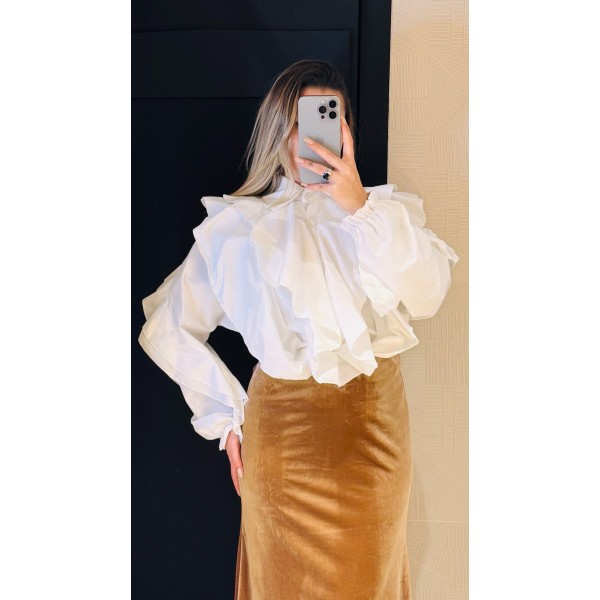 CAMISA CHORRERAS BLANCA