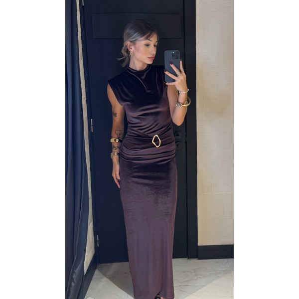 VESTIDO OLAYA TERCI MARRON