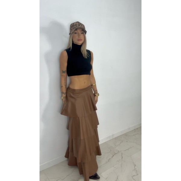 FALDA CASCADA CAMEL