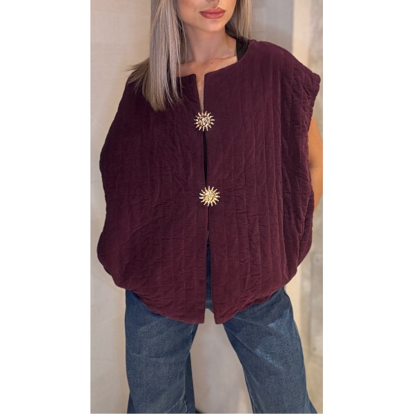 CHALECO SOL Y LUNA BERENJENA