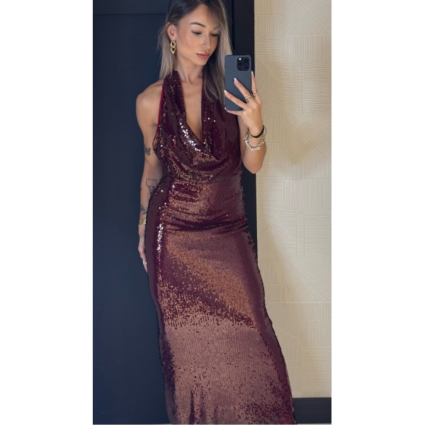 VESTIDO HERA BURDEOS