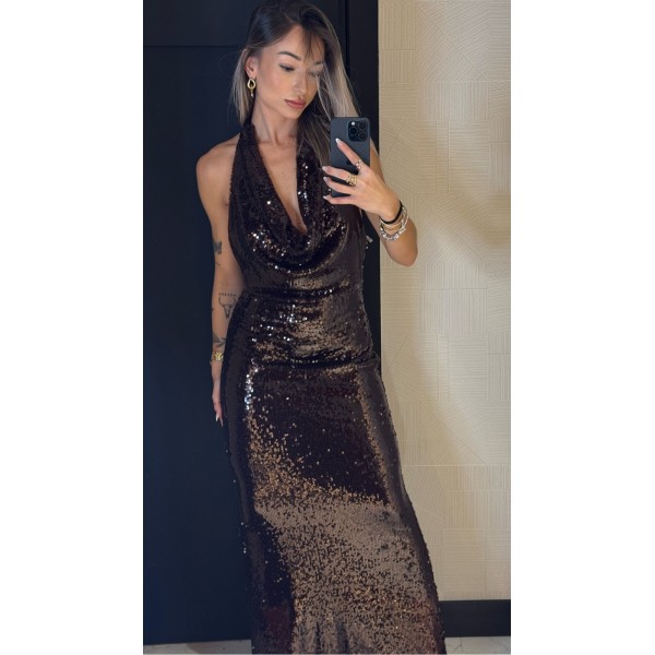 VESTIDO HERA MARRON
