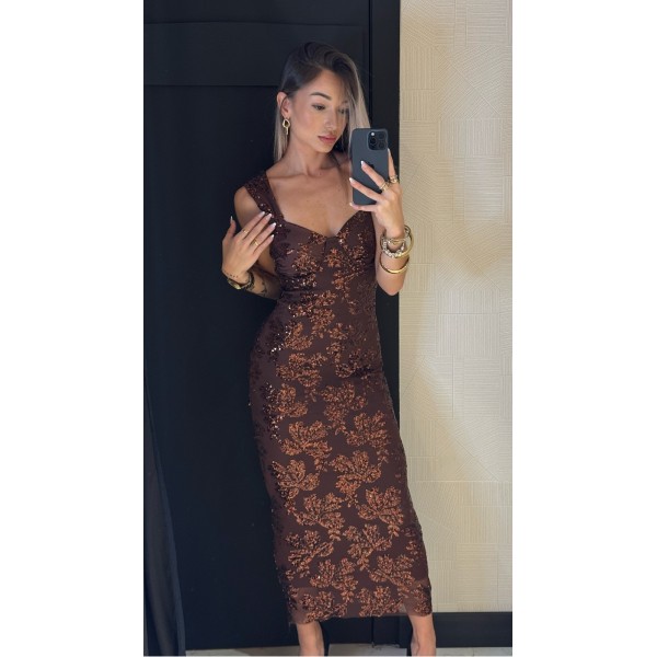 VESTIDO VENUS MARRON