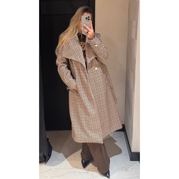 ABRIGO PATA DE GALLO COLOR