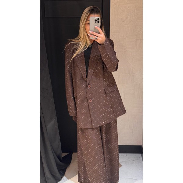 BLAZER STRASS MARRON