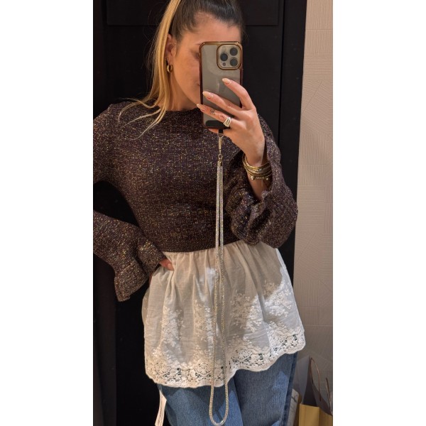 BAJO CAMISERO ENCAJE