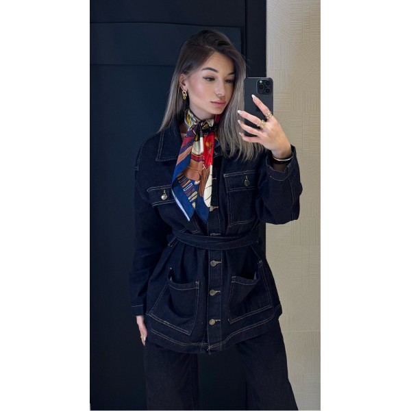 CHAQUETA DENIM OSCURO