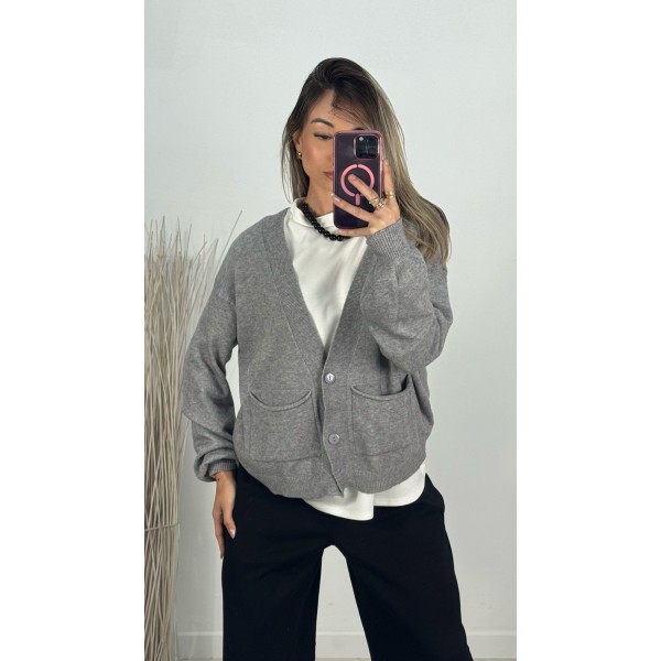 CARDIGAN CLAUDIA GRIS