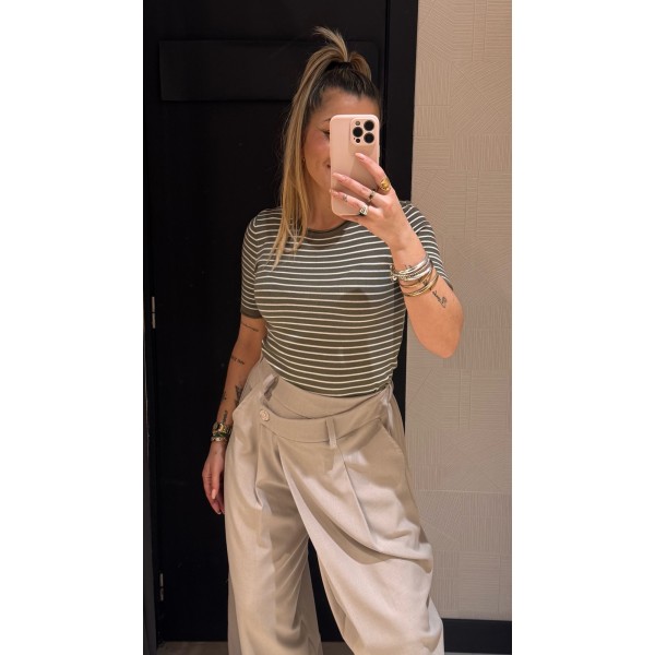 CAMISETA RAYAS VERDE