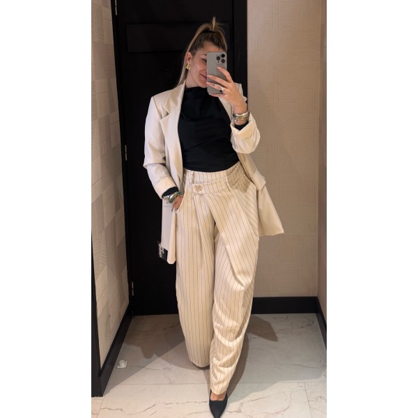 PANTALON CRUCE BEIGE DIPLO