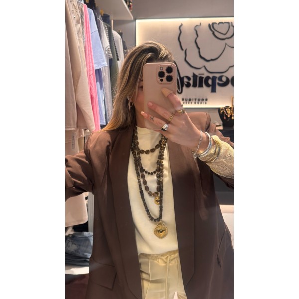 COLLAR PIEDRAS MARRON CORA