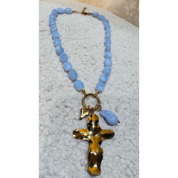 COLLAR CRUZ CELESTE
