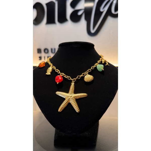 COLLAR ESTRELLA Y PIEDRA