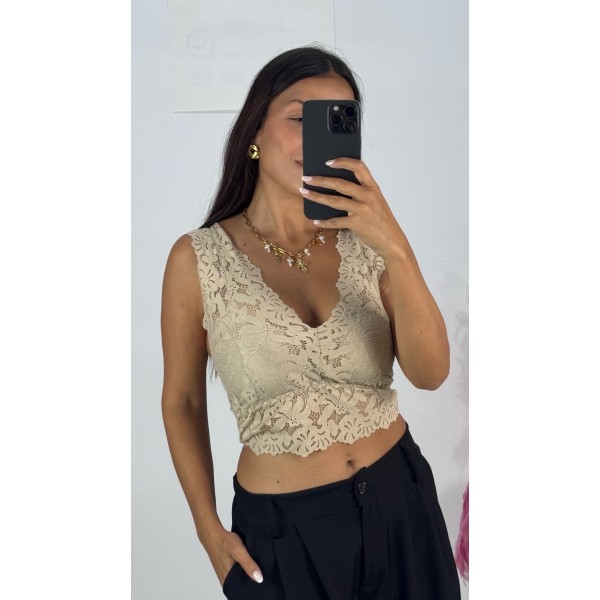 TOP NUDE ENCAJE