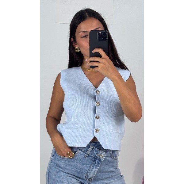 CHALECO MIKA CELESTE