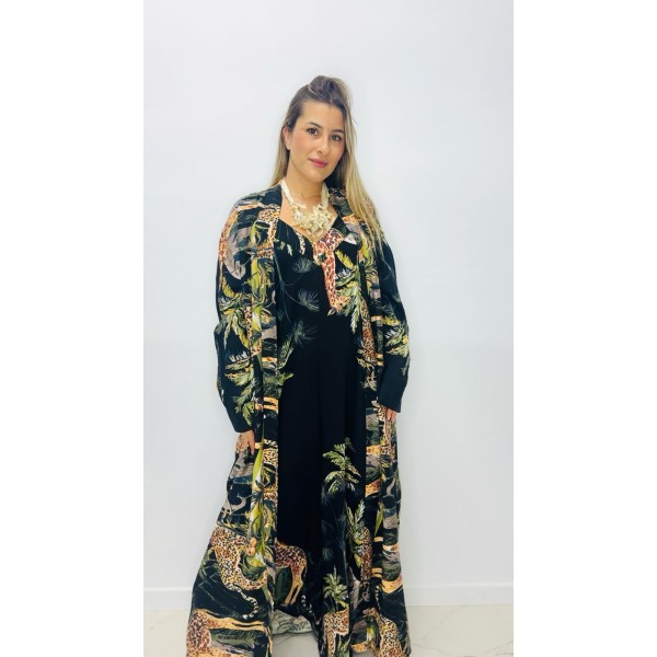 Kimono safari negro