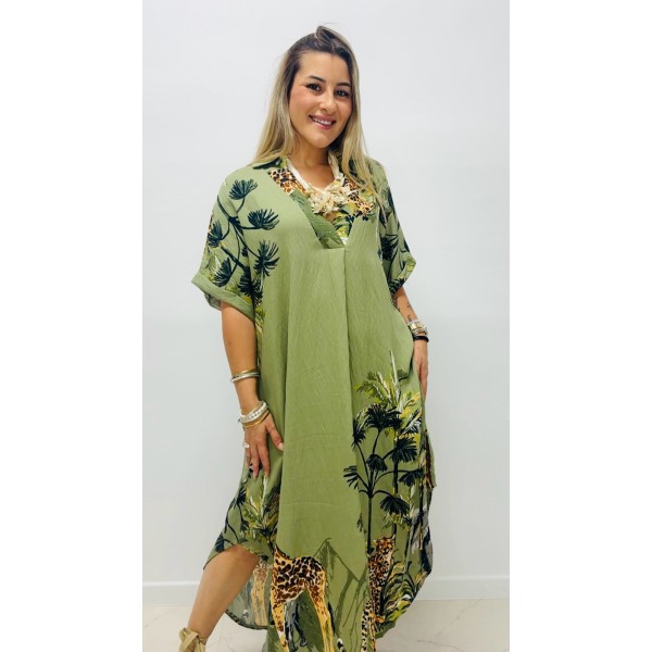 Vestido Safary verde
