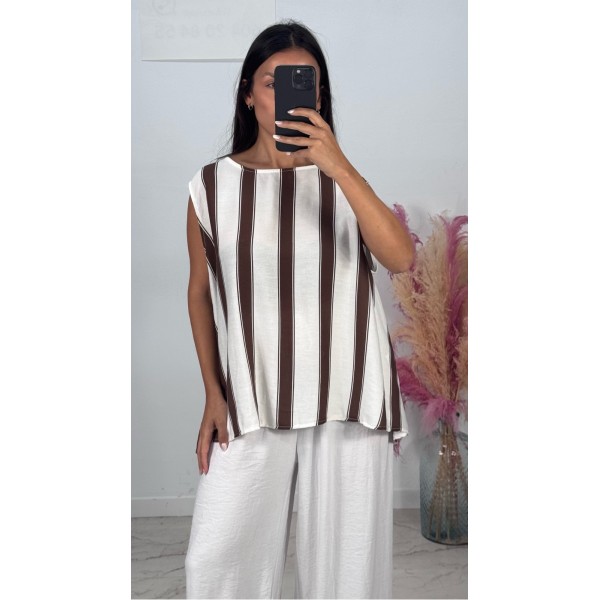 BLUSA AURORA MARRON