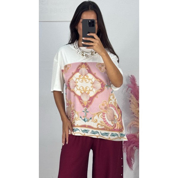 CAMISETA ANCLA BLANCA