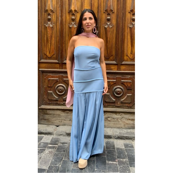 VESTIDO ARIEL CELESTE