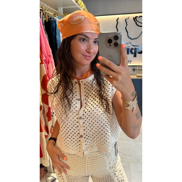 CHALEQUILLO CROCHET BEIGE