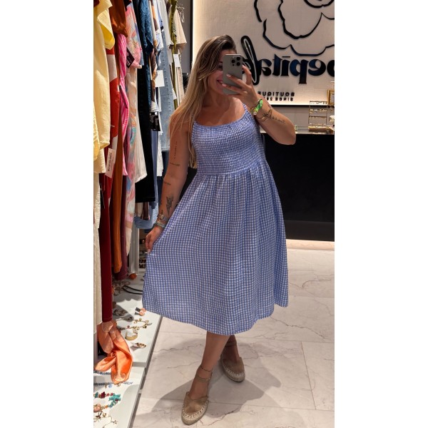 VESTIDO VICHY AZUL