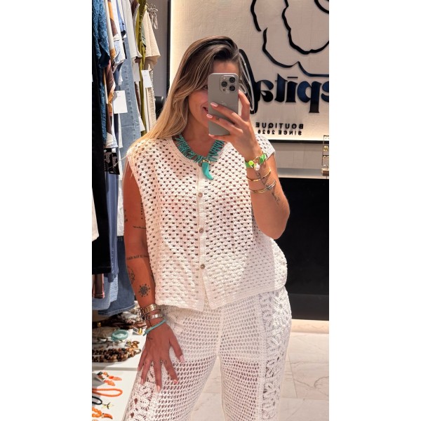 CHALEQUILLO CROCHET BLANCO