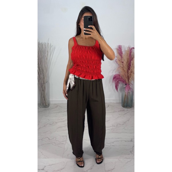 PANTALON LINA MARRON