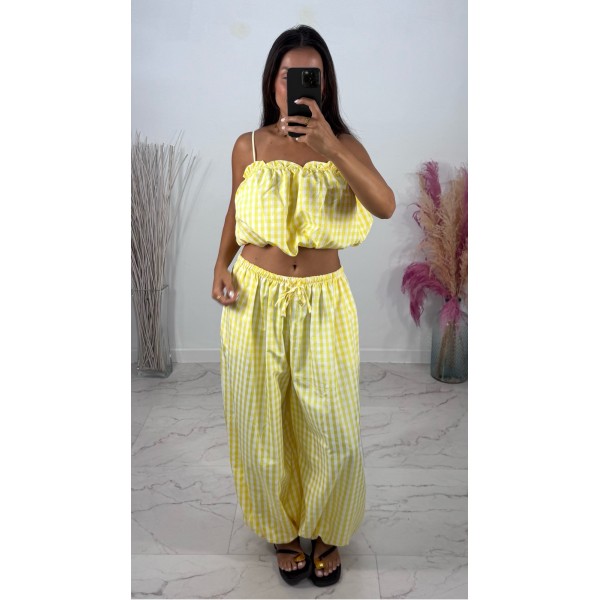 CONJUNTO VICHY AMARILLO