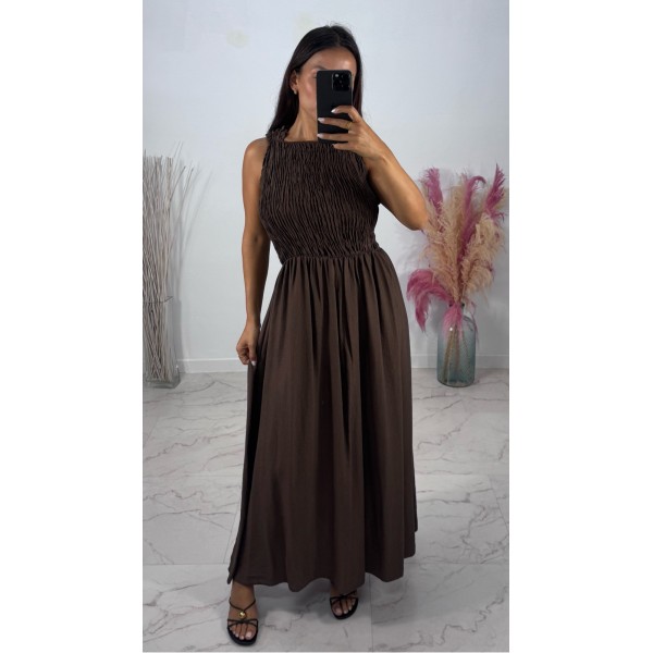 VESTIDO ALEXIA MARRON