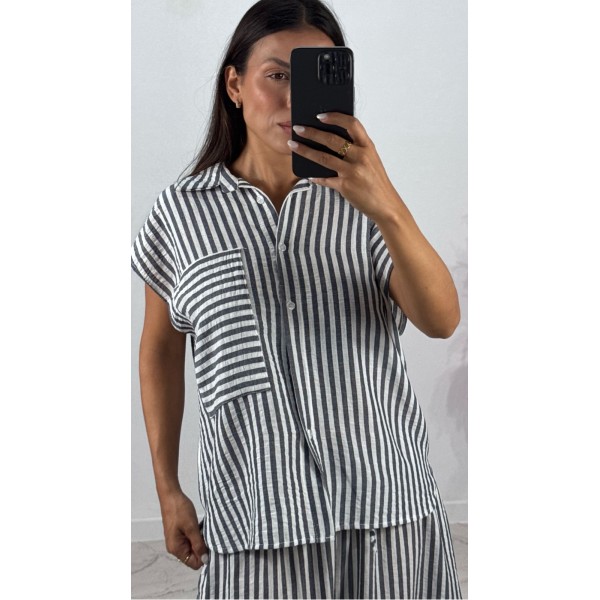 CAMISA RAYAS MARINERA AZUL