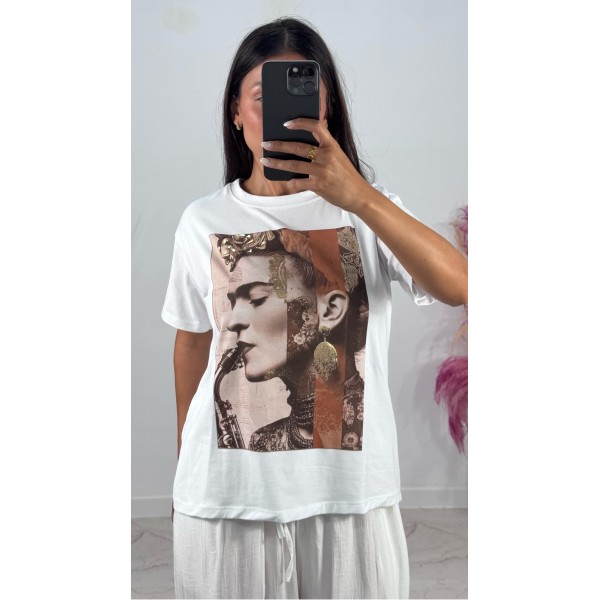 CAMISETA FRIDA MARRON
