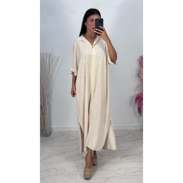 VESTIDO CAMISERO BEIGE