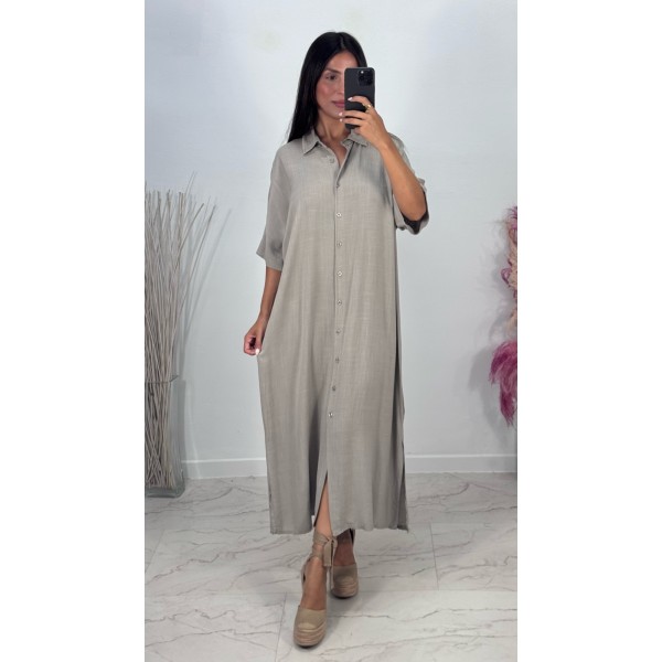 VESTIDO CAMISERO TOPO