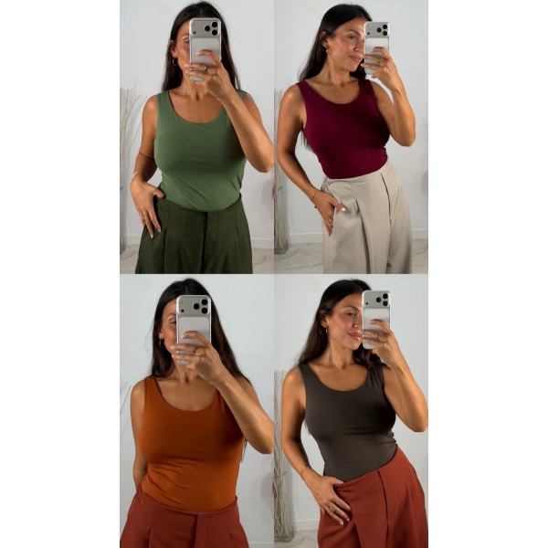 TOP / CAMISETA ALGODON COLORES