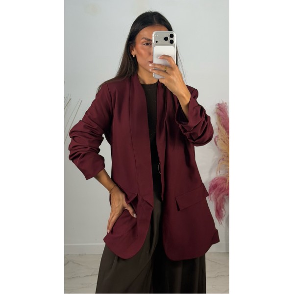 CHAQUETA BLAZER VINO