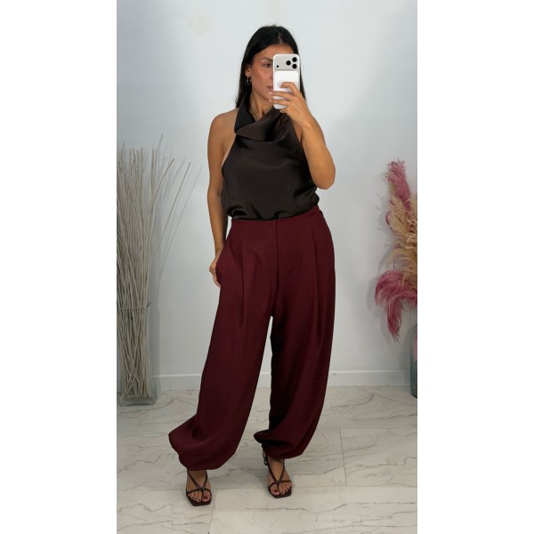 PANTALON BOMBACHO VINO