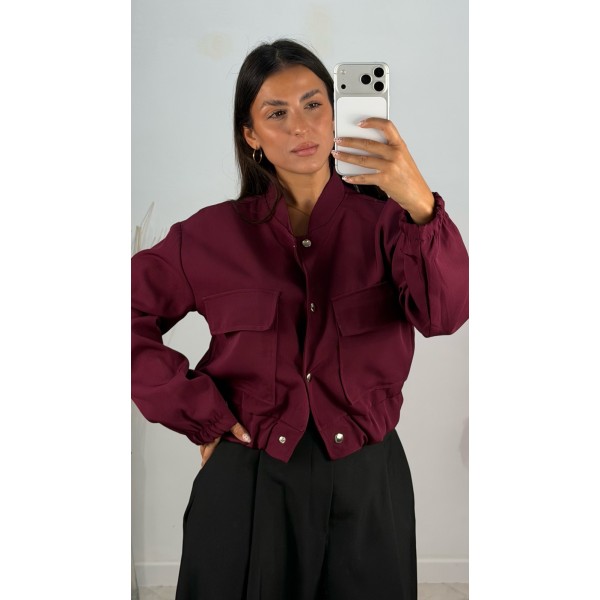 CHAQUETA BOMBER BURDEO